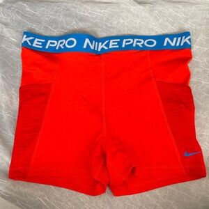 Nike Bright Orange Pro Shorts